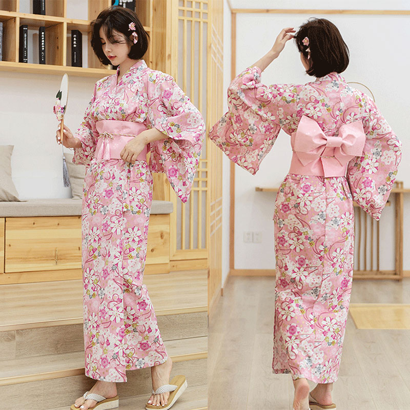 Demon Slayer Haori - Tradycyjne kimono bawełniane damskie Yukata Haori