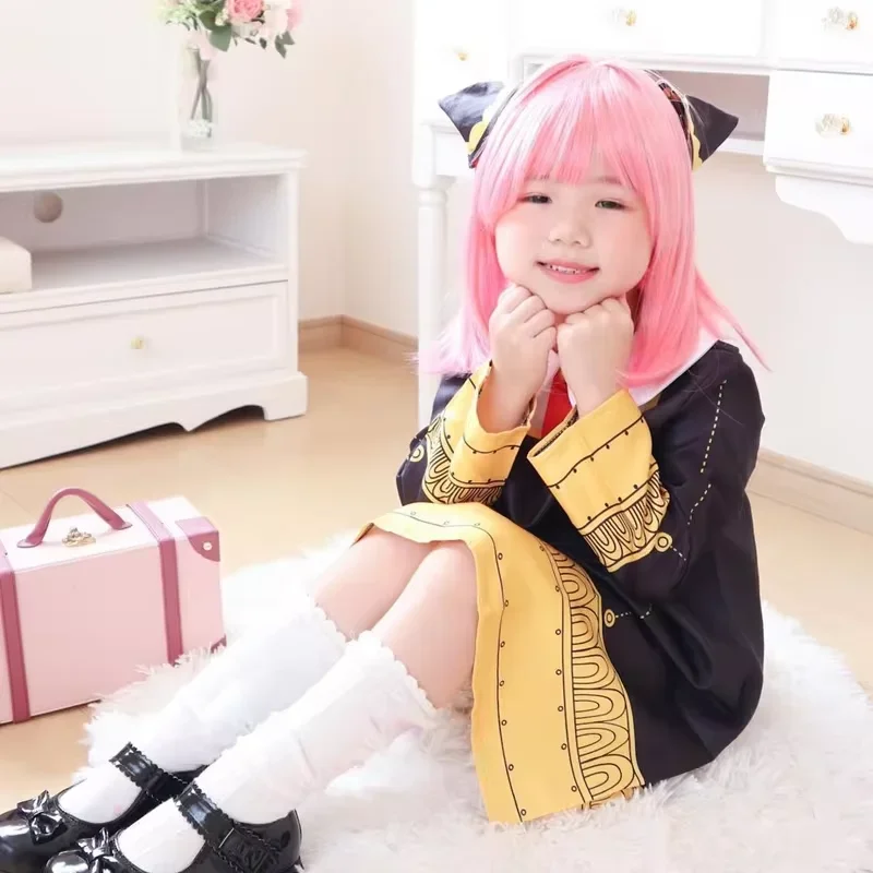 Anime Cosplay Anya - Kostium Cosplay Anime Anya Forger, Czarna