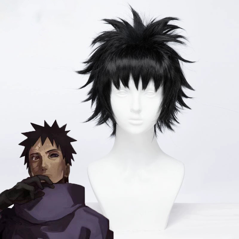 Anime Cosplay Obito - Peruka Cosplay Uchiha Obito, Krótka Czarna