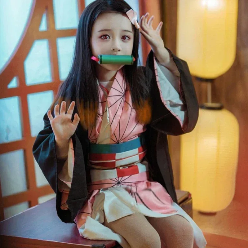 Demon Slayer Haori - Kostium Cosplay Anime Kamado Nezuko, Stroje