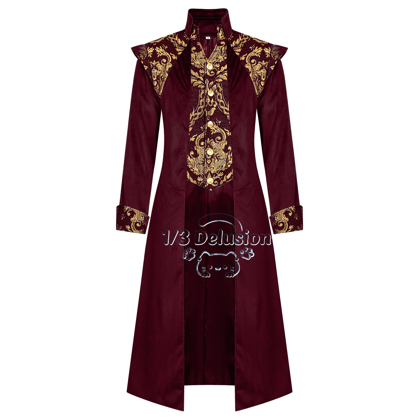 Anime Cosplay Dress For Men - Męski Steampunkowy Średniowieczny Frak Kurtka Wiktoriańska