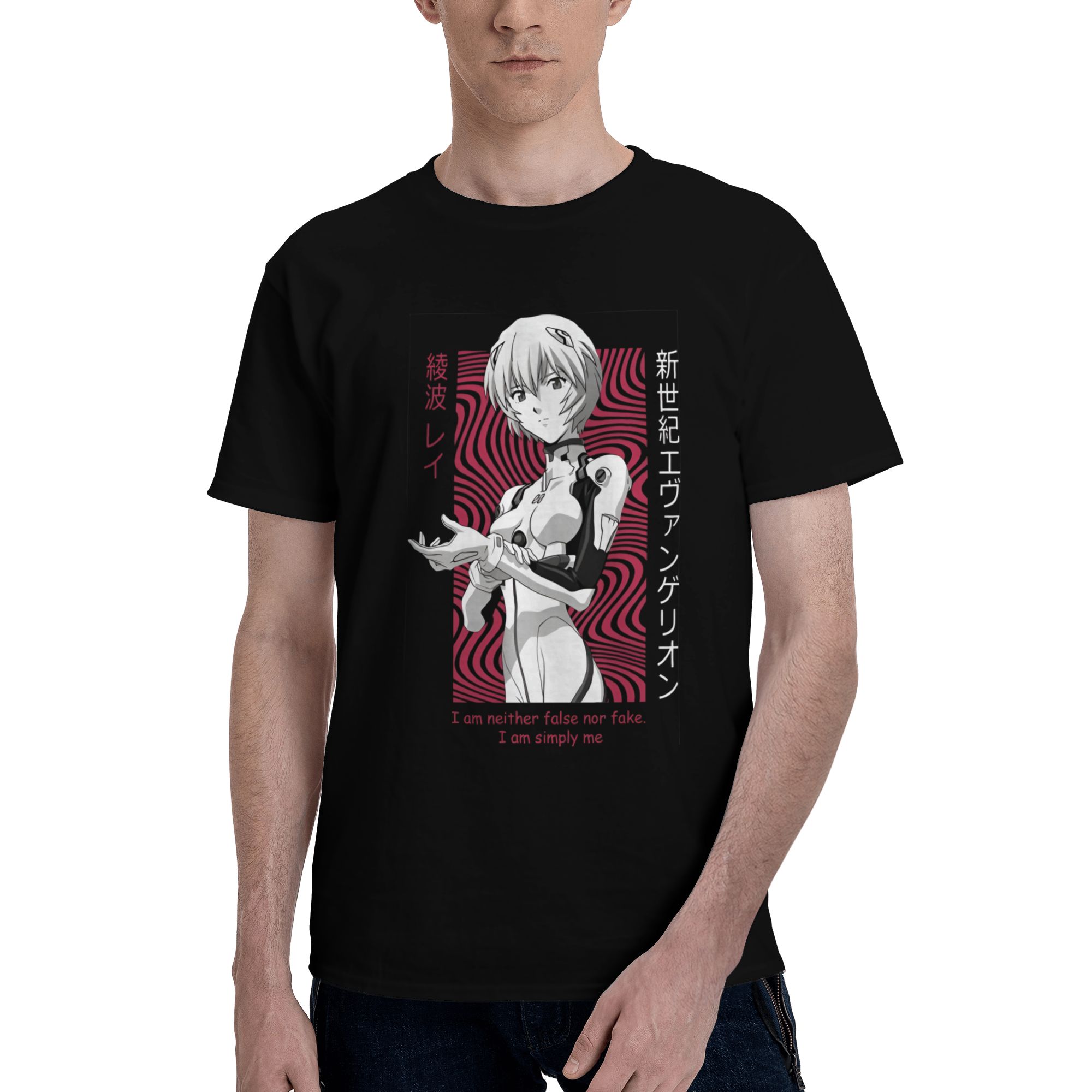 Anime Cosplay Idea - Męska koszulka E-Evangelions, modna koszulka retro
