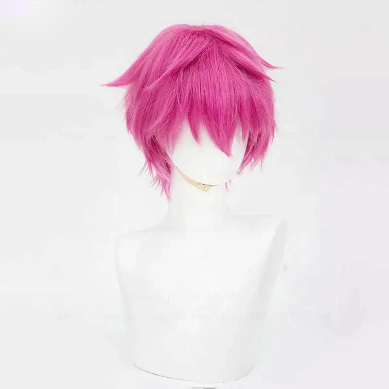 Cosplay Anime Pink Hair - Peruka do cosplayu Saiki Kusuo, różowe