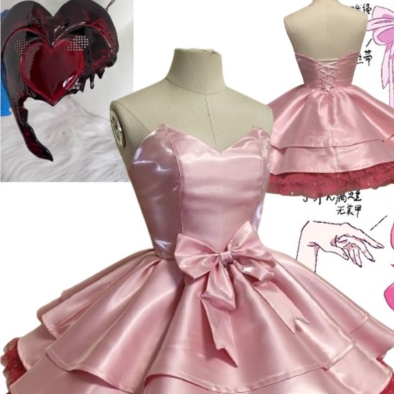 Anime Cosplay Bunny - Maska Cosplay Mizi Zombiestage Peruka Różowa