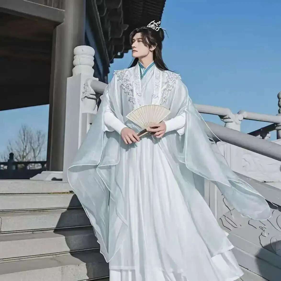 Anime Cosplay Dress For Men - Duży Rozmiar 3XL Hanfu Męski Chiński