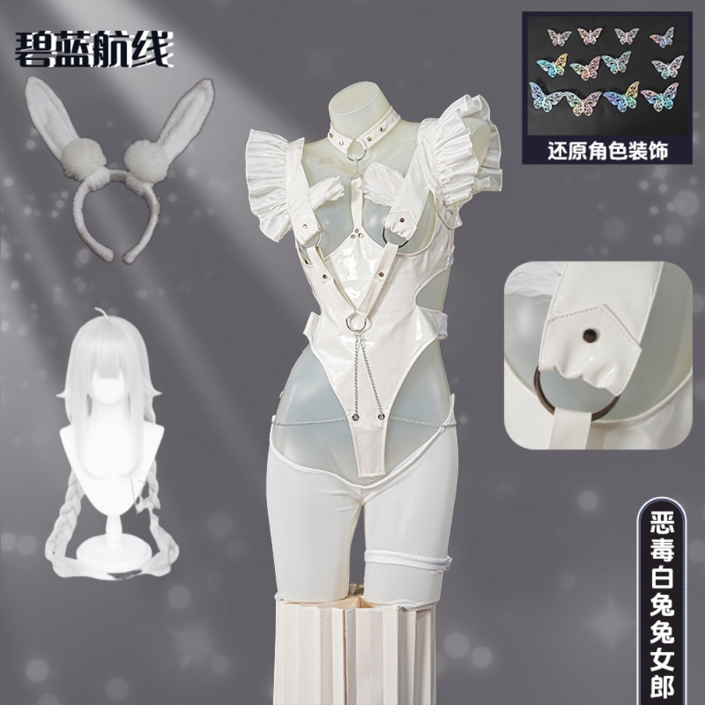 Azur Lane Le Malin Leniwy Biał – Anime Cosplay Bunny recenzja i cena
