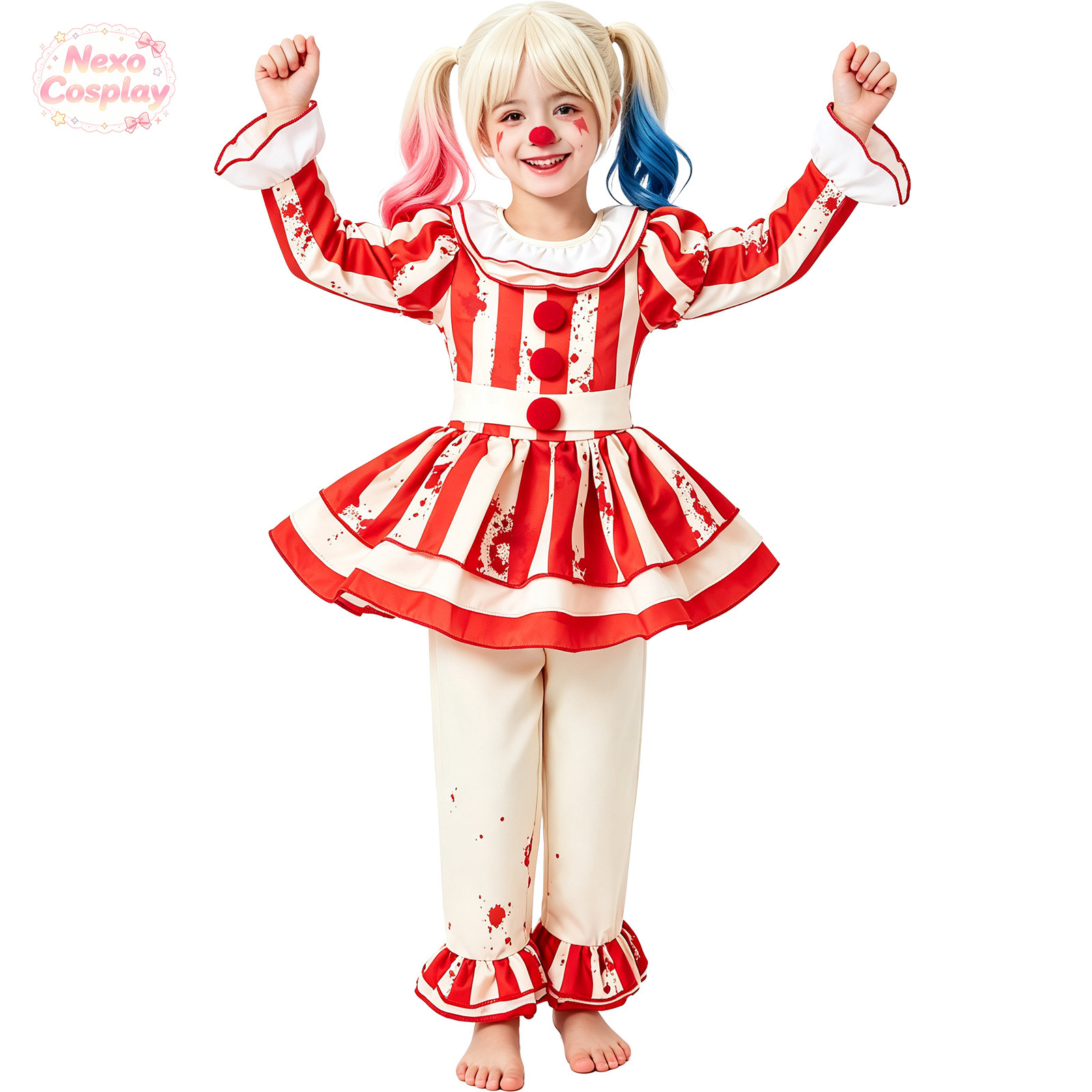 Dziecięcy czerwono-biały strój – Kids Cosplay Anime recenzja i cena