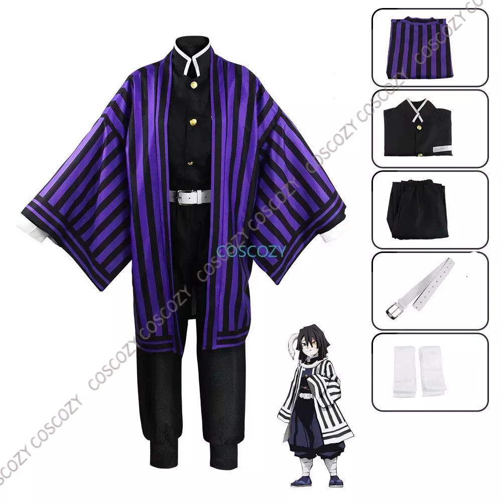 Fioletowy/czarny Iguro Obanai  – Demon Slayer Haori recenzja i cena